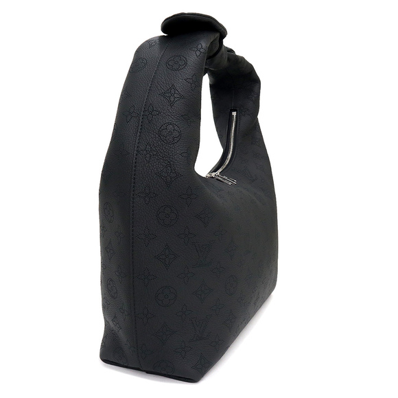 Why Knot MM Monogram Mahina Handbag Shoulder Bag Noir - Picture 5 of 6